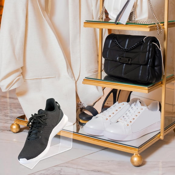 IMIKEYA 6Pcs Clear Acrylic Shoe Riser Stands for Modern Shoe Display and Organization