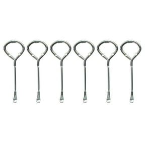 IMIKEYA 6Pcs Steel Paint Can Opener Tool Plated Silver Durable Bucket Lid Opener