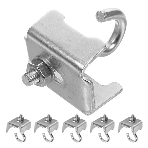 IMIKEYA 6Pcs Heavy Duty Metal C Clamps Plated Silver for Strong Shelf Support and Storage