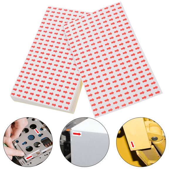 IMIKEYA 80Pcs Red Arrow Indication Stickers Self Adhesive Decals for Versatile Directional Use
