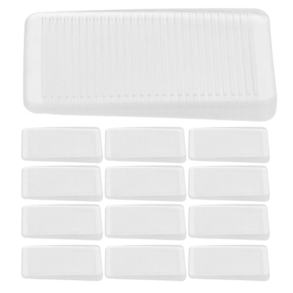 IMIKEYA 8Pcs White Transparent Furniture Leveling Wedges Durable Plastic Shims for Stable Tables