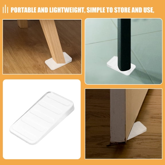 IMIKEYA 8Pcs Transparent Furniture Levelers Shims Plastic Wedges for Home Table Adjustment