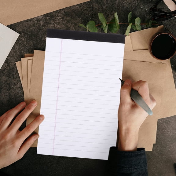 IMIKEYA A5 White Lined Legal Pads Refillable Tearable for Office Use 8Pcs