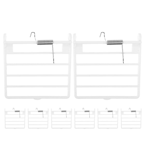IMIKEYA 8Pcs White Plastic Bird Cage Door Hardware Spring Door for Organized Feeding and Easy Installation