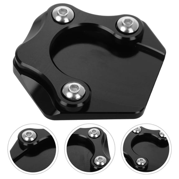 IMIKEYA Motorcycle Kickstand Foot Side Stand Pad Black for Enhanced Stability and Comfortable Parking Support
