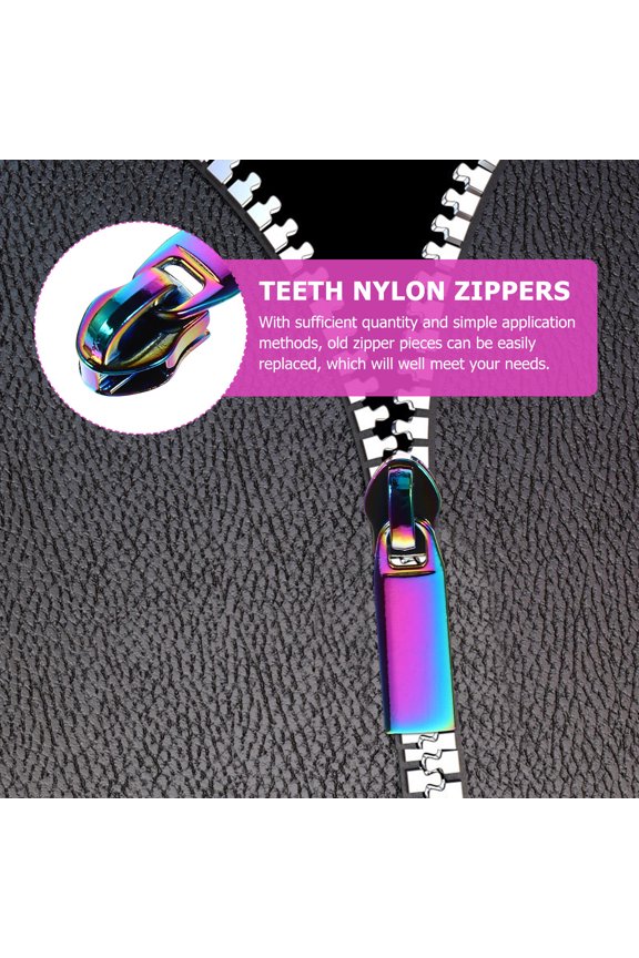 Nylon Coil Zipper Cloth with Zipper Pullers for Tailor Crafts and Textile Fixing