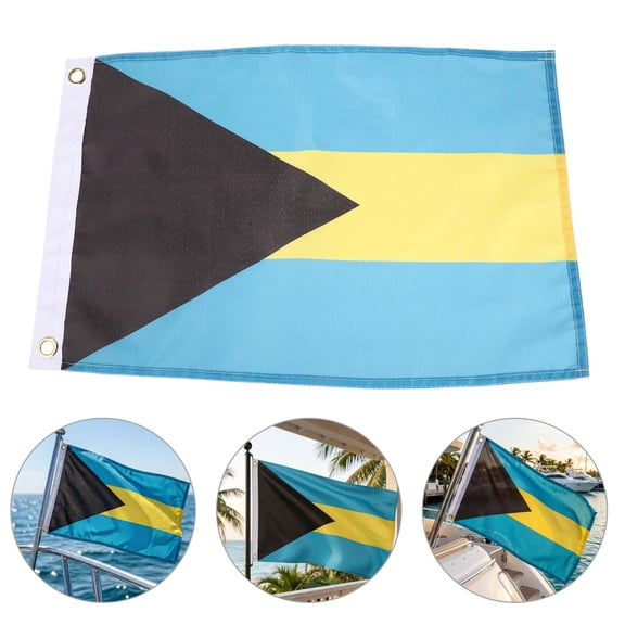 IMIKEYA Bahamas Boat Flag National Flag for Outside Made of Durable Weather Resistant Polyester
