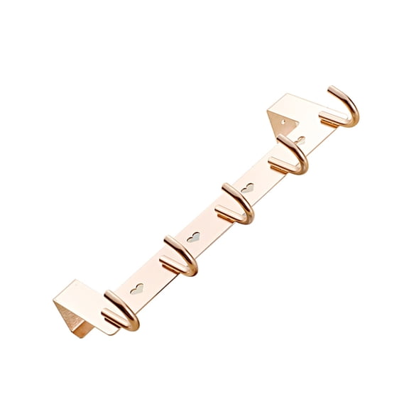 IMIKEYA Beige Wall Hook Rack Made from Aluminum with Corrosion Resistant Coat Hanger Hooks