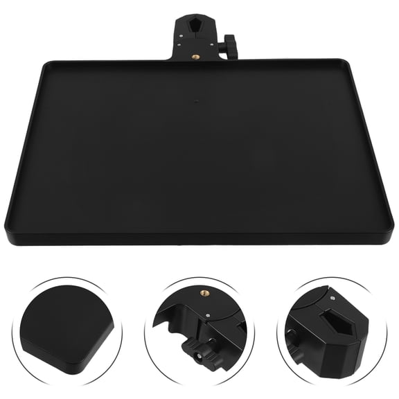 IMIKEYA Black Universal Microphone Stand Tray with Clamp and Tripod for Live Streaming Setup