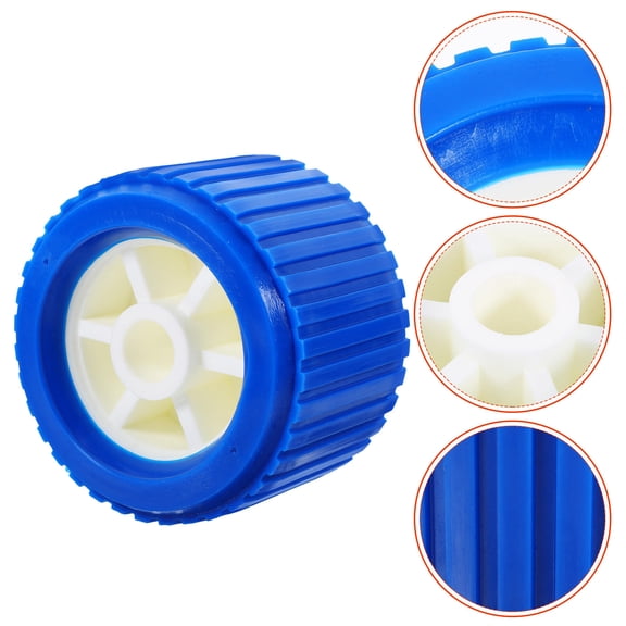 IMIKEYA Blue Boat Trailer Roller with Ribbed Wobble Design for Marine and Yacht Trailers