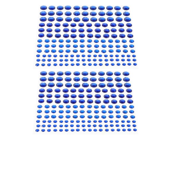 IMIKEYA Blue Glass Rhinestone Face Gems with Strong Adhesion for Makeup Embellishments