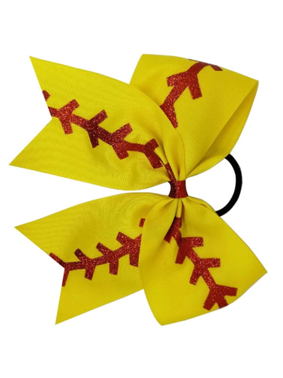 Blue Hair Bow for Baseball and Softball Games Comfortable Non-Slip Design
