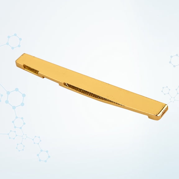IMIKEYA Golden Brass Acoustic Guitar Bridge Saddle, Replacement Part for Folk Guitars, Tone Clarity and Sound Upgrade Accessory