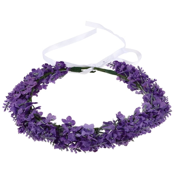IMIKEYA Bridal Floral Headpiece with Realistic Lavender Flowers Comfortable Wear