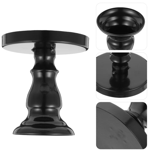 IMIKEYA Cake Display Stand Black Alloy Hold Desserts for Home Users 1Pcs
