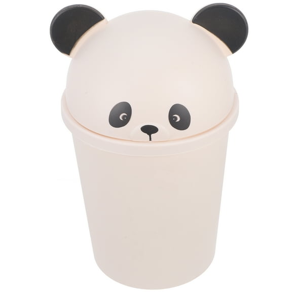 IMIKEYA Multi-Functional Panda Design Trash Can with Lid for Indoor and Outdoor Use, and Stylish Garbage Bin