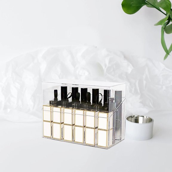 IMIKEYA Clear Lip Gloss Storage Box with Durable Ps Material and Large Capacity Makeup Holder