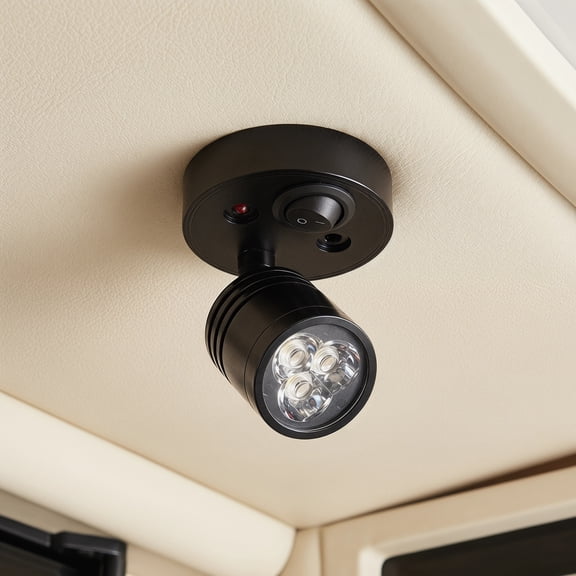 IMIKEYA Compact 12V Rv Reading Light with Adjustable Beam and Flush Mount Ceiling Design