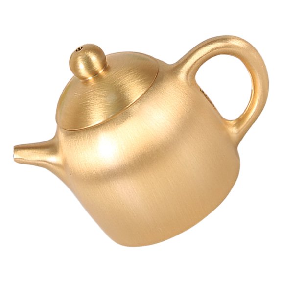 IMIKEYA Cute Tea Kettle Compact Design Golden Brass Home Decor 1Set