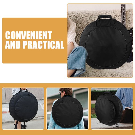 IMIKEYA Cymbal Carrying Case with Separate Accessory Pocket and Sponge Inserts for Safe Storage