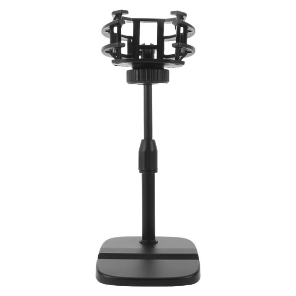 IMIKEYA Desktop Microphone Holder with Shockproof Mount Adjustable Height for Broadcast Desk Use