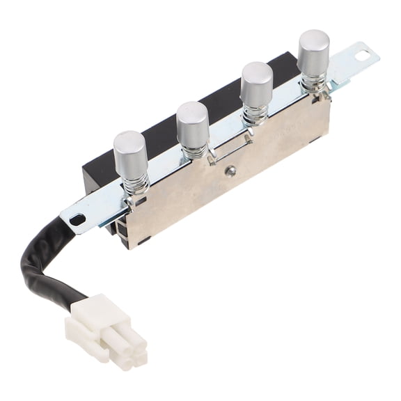 IMIKEYA Range Hood Control Switch, 4 Button Fan Speed and Light, Plated Silver, Iron and Plastic, for Range Hood