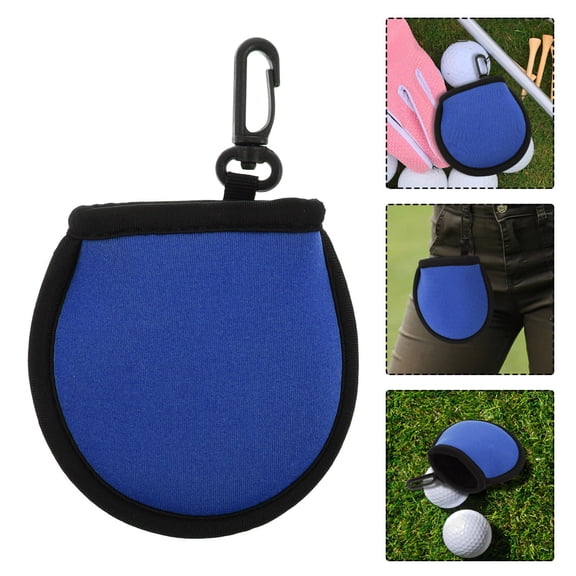IMIKEYA Golf Ball Protector with Neoprene Cover and Convenient Hanging Hook Blue