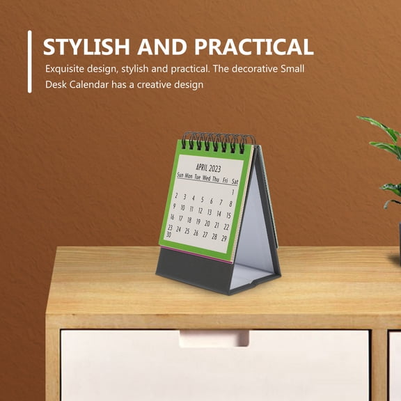 IMIKEYA 2023 Small English Printed Calendar, Grey Paper Material, Perfect for Home and Office Decoration