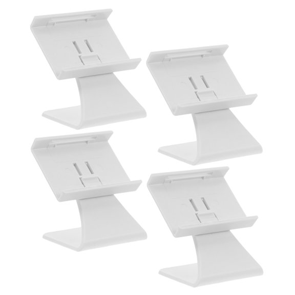 IMIKEYA Robust White Plastic Label Mounting Bracket for Retail Displays 4Pcs