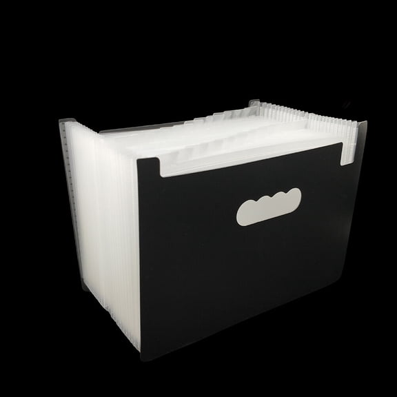 IMIKEYA White Accordion File Folder with 24 Expandable Pockets for Important Files