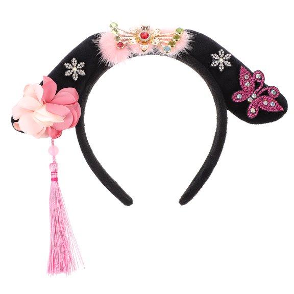 IMIKEYA Fashion Pink Hairband Decorative Hoop Lightweight Polyester for Wedding and Parties