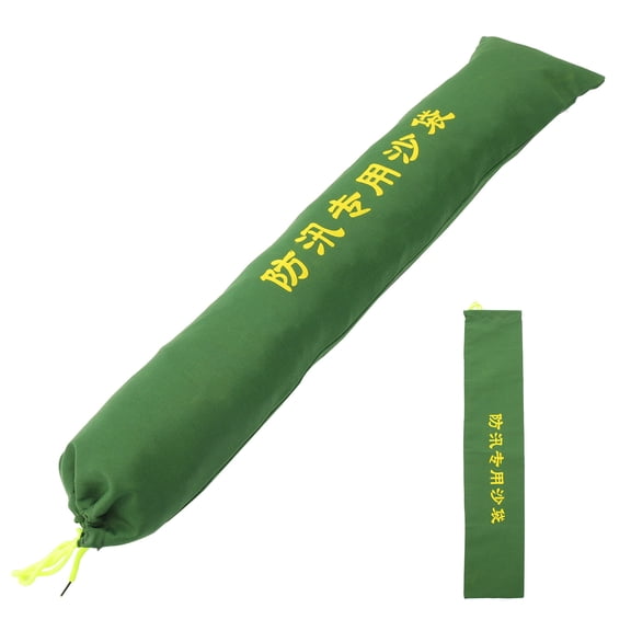 IMIKEYA Flood Protection Sandbag Long Canvas Green for Emergency Occasions 1Pack