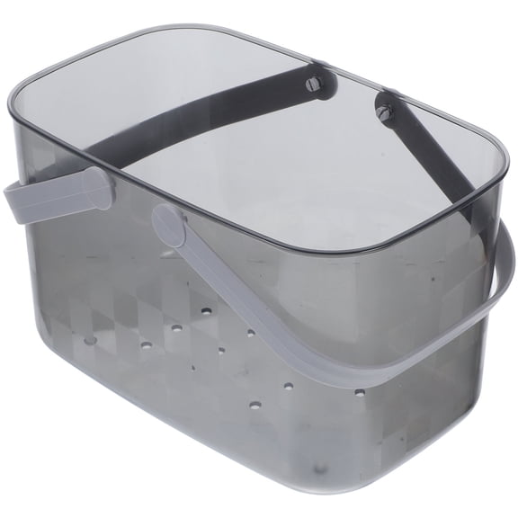 IMIKEYA Grey Plastic Shower Basket with Handle Portable Storage Container for Bathroom Toiletries