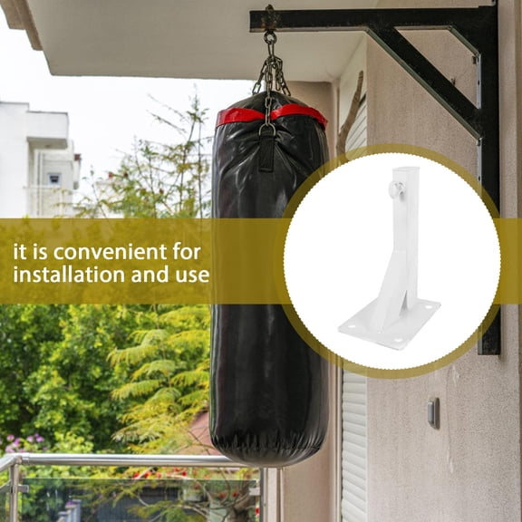 IMIKEYA Heavy Bag Wall Mount White Metal Bracket for Boxing Bag and Hammock Swing