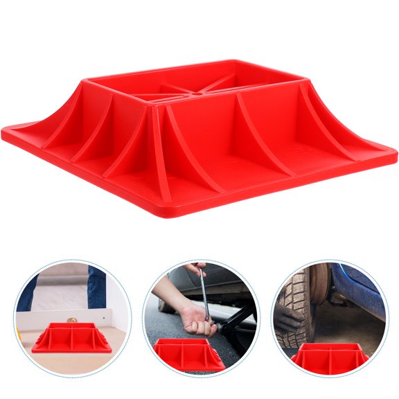 IMIKEYA Heavy Duty Red Silicone Lift Jack Base with Multi Functional Design for Cars