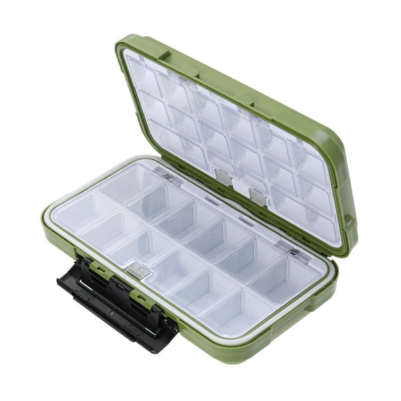 IMIKEYA High Grade Fishing Hook Box Waterproof ABS Case with Silicone Protection Green