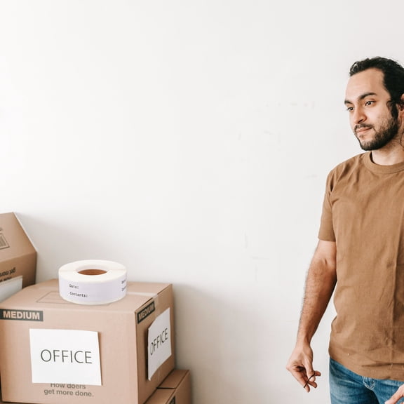 IMIKEYA White Writable Self-Adhesive Labels for Home Use, Ideal for Marking Storage Containers and Organizing
