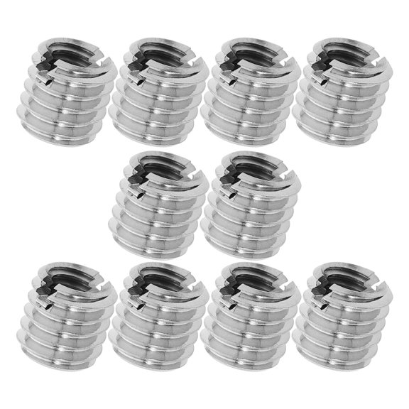IMIKEYA Lamp Parts Hardware 10Pcs Coiled Threaded Sleeves for Automotive and Aerospace Repairs Silver