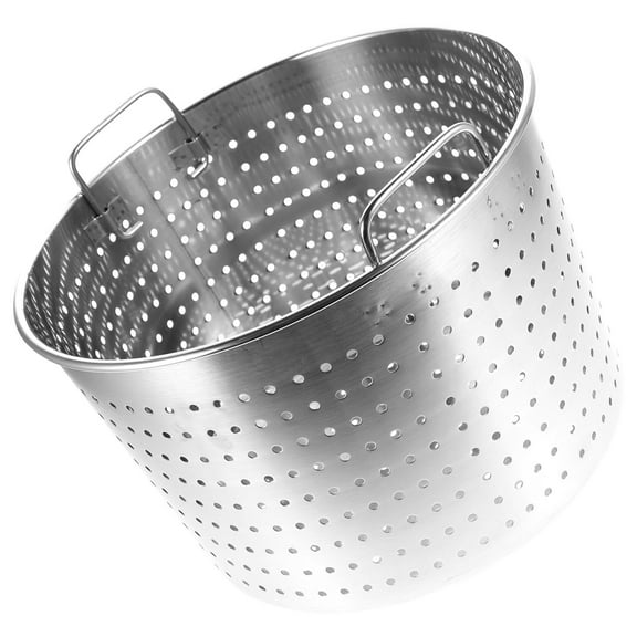 IMIKEYA Large Stainless Steel Crawfish Pot Seafood Boiler with Leaky Basket Design