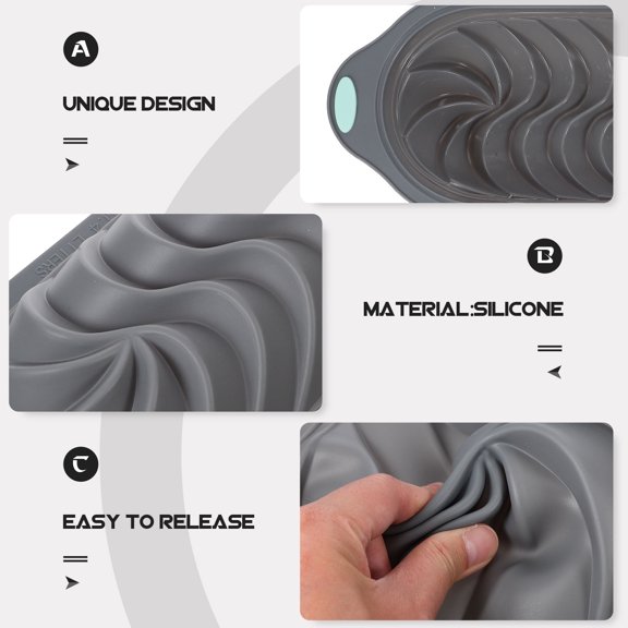 IMIKEYA Nonstick Silicone Toast Mold, Light Grey, Flexible, Ideal for Home Baking