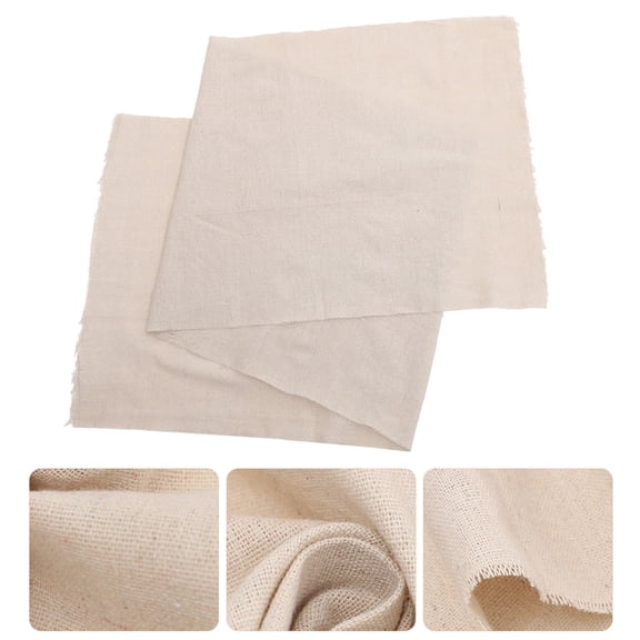 IMIKEYA Beige Cross Stitch Gridding Cloth in Supple Flax for Embroidery Sewing