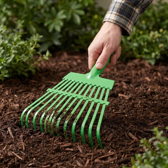 IMIKEYA Tine Metal Garden Leaf Rake Head Replacement for Outdoor Use