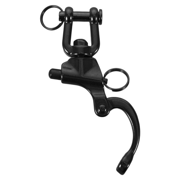 IMIKEYA Swivel Snap Hook, Black Stainless Steel, Quick Release, for Boat Rigging