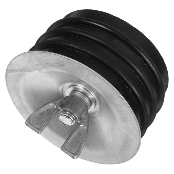 IMIKEYA Mechanical Rock Plug Drain Twist Plug Black Galvanized Steel For Sewer Systems 1Pcs