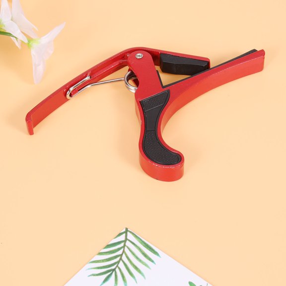 IMIKEYA Metal Guitar Capo For Ukulele Red Quick Release 1Pack