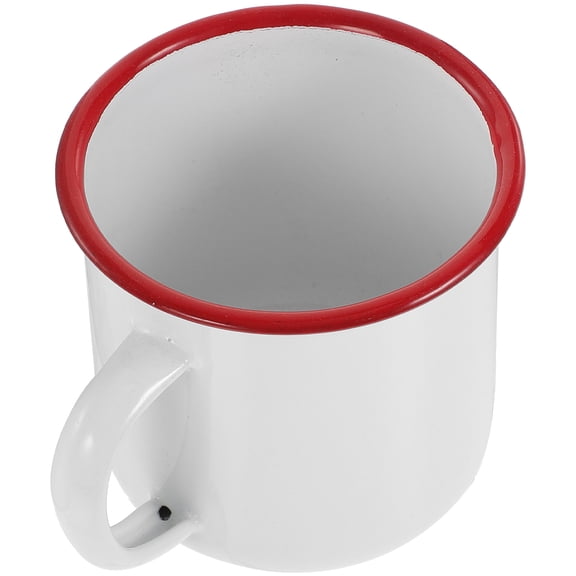IMIKEYA Multi Functional White Enamel Mug for Hot Cold Drinks At Home and Office