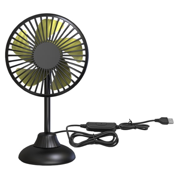 IMIKEYA Portable USB Powered Silent Car Fan with Rotatable Design for Dashboard Cooling and Home Use