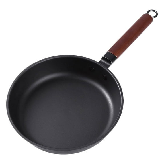 IMIKEYA Non-Stick Iron Frying Pan Black for Kitchen Use Easy Cleaning
