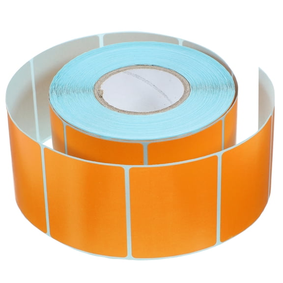 IMIKEYA Orange Thermal Label Roll Self Adhesive for Name Price and Address Stickers