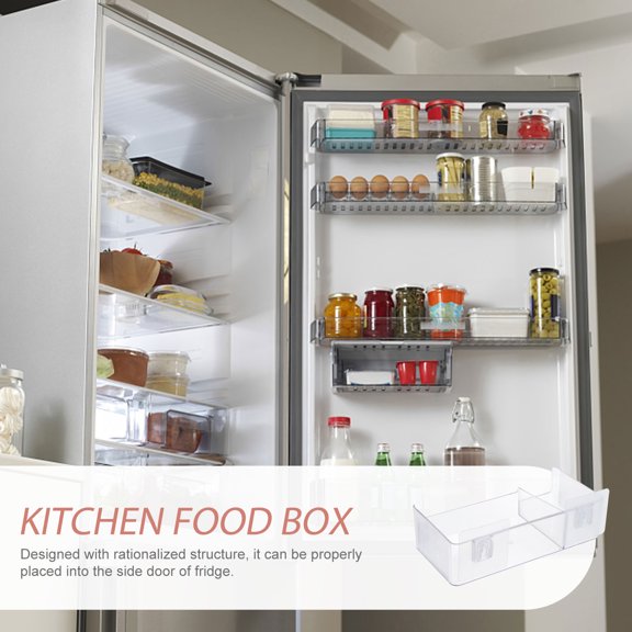 IMIKEYA Pantry Organizer Transparent Pet Rectangular Storage for Home Kitchen 1Pack